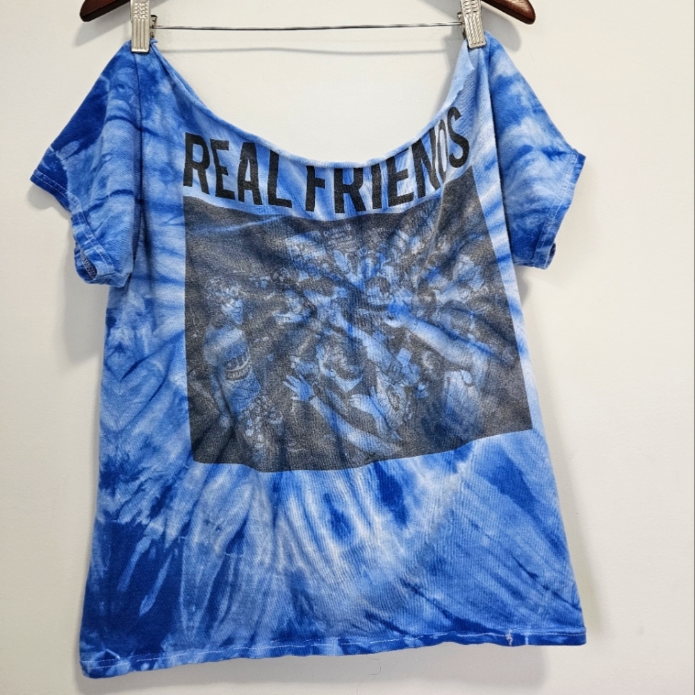 Pop Punk Tie-Dye Off The Shoulder Tee - Size US L